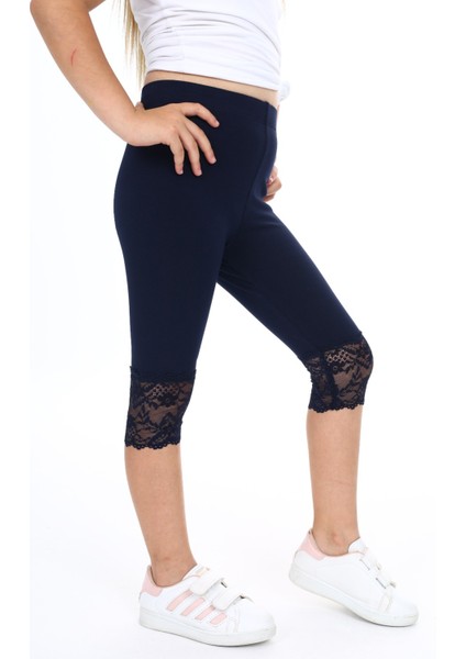 Kız Çocuk Paça Dantel Detaylı Kapri fırsatları