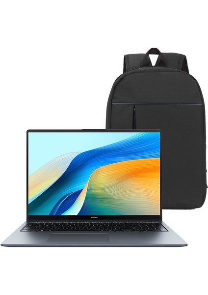 Huawei matebook D16 2024 Intel Core I5 12450H 8gb 1tb SSD Freedos 16" IPS Taşınabilir Bilgisayar + Sırt Çantası Hediye