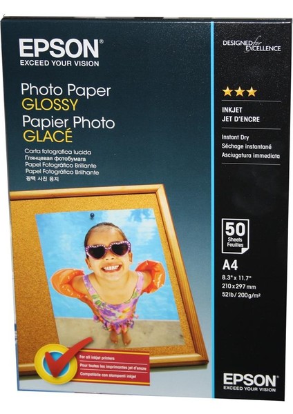 Glossy Photo Paper A4 200GR (50Lİ)