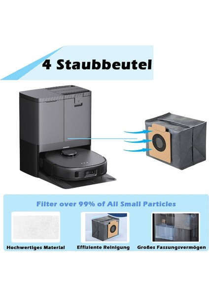 X10 Pro Omni Robot Süpürge Ana Yan Fırça Hepa Filtreler Paspas Bezi Toz Torbaları Yedek Parçalar (Yurt Dışından) fiyatları