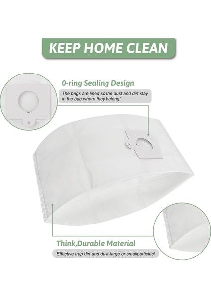 10 Adet Yedek Toz Torbası, Hazne Tipi Q/c Vakum 5055, 50557, 50558, 20-53292, 53291, 200 Serisi Parçalar (Yurt Dışından)