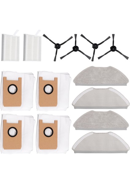 T20 Robot Yedek Aksesuarları Hepa Filtreleri Yan Fırçalar Toz Torbaları Yedek Parçaları (Yurt Dışından)