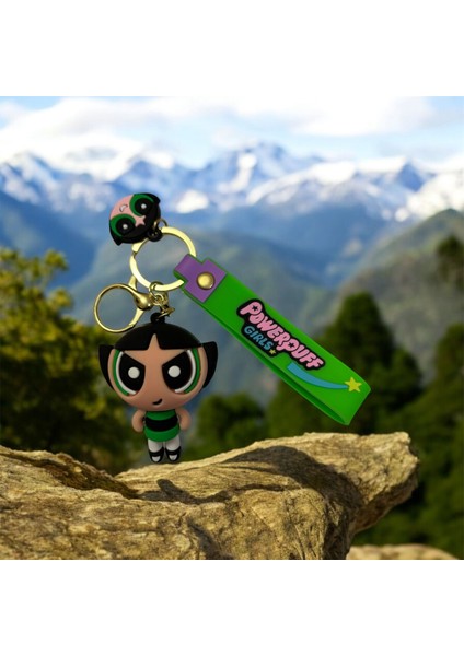 Powerpuff Girls Karakter Anahtarlık ve Çanta Süsü (Buttercup) Yeşil