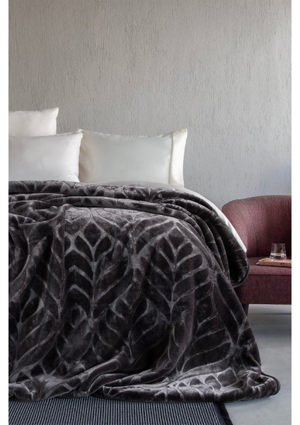 Loyal Gray Çift Kişilik Battaniye 220X240 cm