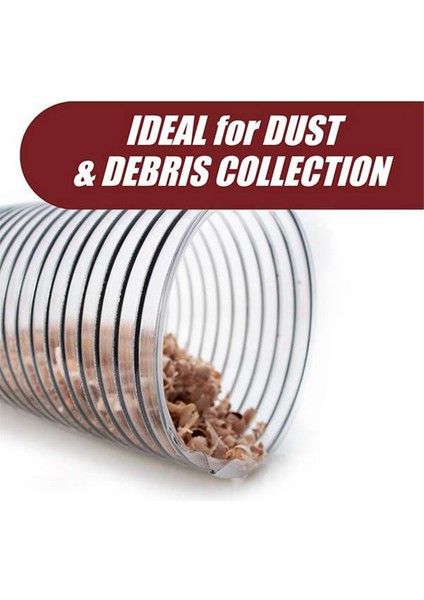 Inç Od 50 mm Şeffaf Pvc Toz Toplama Hortumu Toplayıcı Bağlantı Noktalarıyla Kullanım Için. Ideal Dükkan Vakumları (Yurt Dışından) modelleri