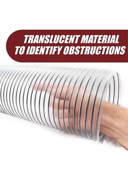 Inç Od 50 mm Şeffaf Pvc Toz Toplama Hortumu Toplayıcı Bağlantı Noktalarıyla Kullanım Için. Ideal Dükkan Vakumları (Yurt Dışından) fırsatları