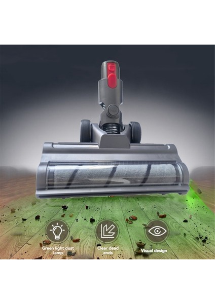 V7 V8 V10 V11 V15 Elektrikli Süpürge Ataşmanı Yumuşak Silindir Fırça LED Toz Işıkları Anahtar Kilidi (Yurt Dışından) fırsatları