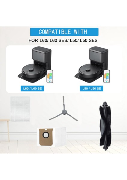 L60/ L60 / L50/ L50 Elektrikli Süpürge Ana Yan Fırça Hepa Filtre Toz Torbaları Yedek Parçaları (Yurt Dışından)