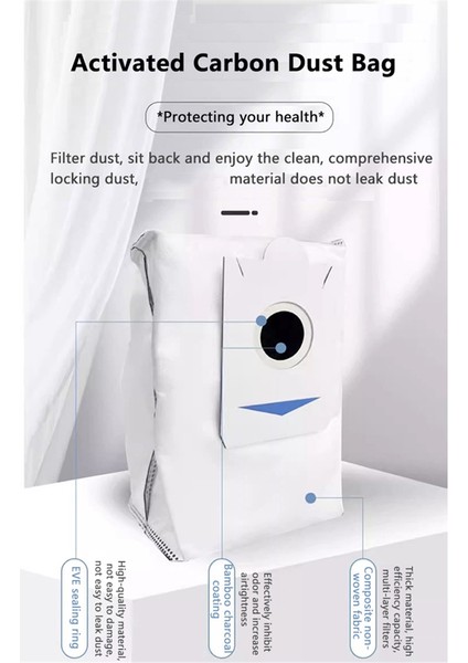 X5 Pro Max/x5 Robot Süpürge Toz Torbası Paspas Bezi Hepa Filtre Yedek Parçaları Için 12 Adet (Yurt Dışından)