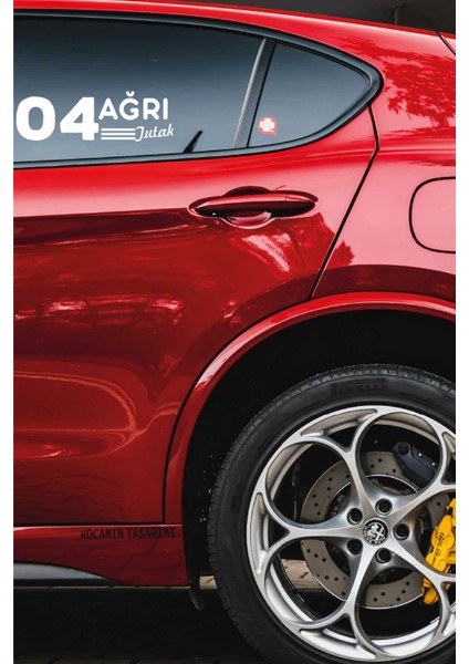 04 Agrı Tutak Plaka Kodlu Beyaz Araç Sticker Tutak Ilçe Yazılı Agrı Özel Tasarım 40X8 cm Şehir ve Ilçe Temalı Kaliteli Sticker