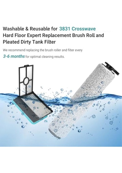 Crosswave Sert Zemin Uzmanı Vakum 3831 Hf2 3845 Parçaları Için Yedek Fırçalar ve Filtreler (Yurt Dışından)
