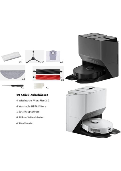 S8 Pro Ultra Plus Robot Süpürge Yedek Seti Ana Yan Fırça Hepa Filtre Paspas Bezi (Yurt Dışından)