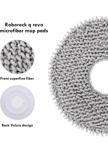 Roborock Q Revo Vakum Süpürge Ana Yan Fırça Hepa Filtre Mop Bez Torbaları Yedek Parçalar (Yurt Dışından)