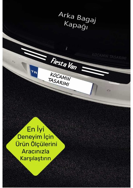 Ford Fiesta Van Çizilmeye Dayanıklı Karbon Kapı Bagaj Eşik Koruma Seti Folyo Sticker Fiesta Van Yazılı fırsatları