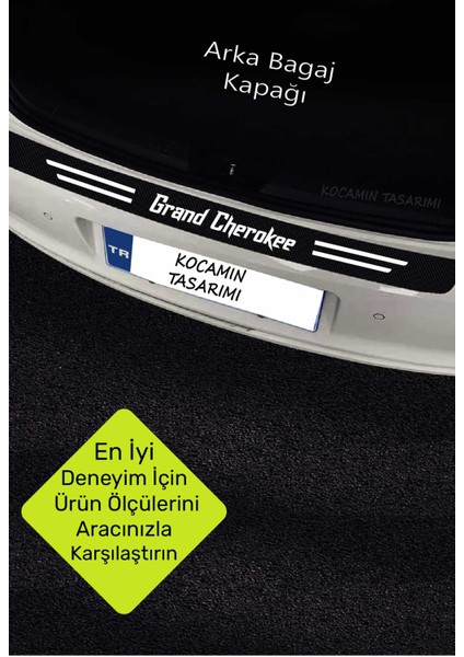 Jeep Grand Cherokee Araç Kapı ve Bagaj Eşiği Koruyucu Set Karbon Folyo Çizilme Engelleyici Grand Cherokee Yazılı fırsatları