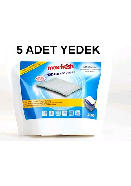 Nem Alıcı Koku Giderici Rutubet Küf 5 Adet Yedek 450 gr