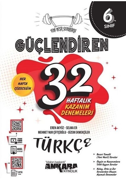 6. Sınıf Türkçe Güçlendiren 32 Haftalık Kazanım Denemeleri