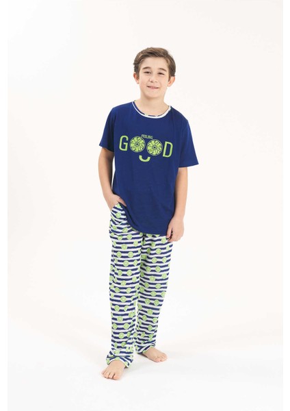 Erkek Çocuk Viskon 2'li Pijama Takımı