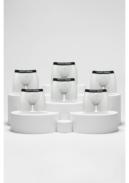 6'lı Lüx Kutulu Pamuklu ve Likralı Boxer