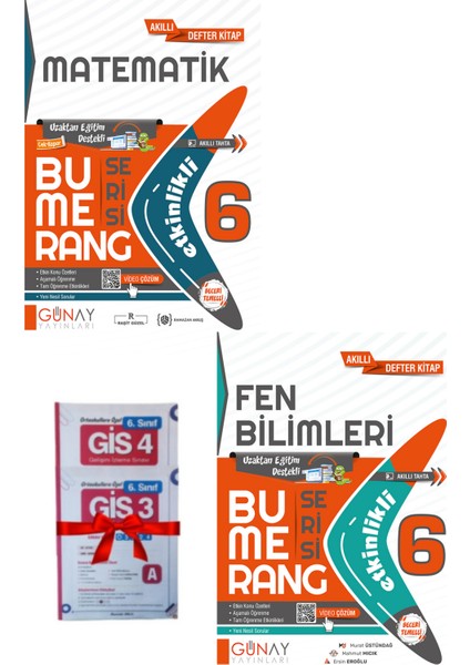 6.sınıf Bumerang Serisi Matematik-Fen Etkinlikli Defter 2 Kitap (Hediyeli)