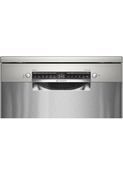 SMS4IKI62T 60 Cm gümüş Inox Serie 4 solo Bulaşık Makinesi