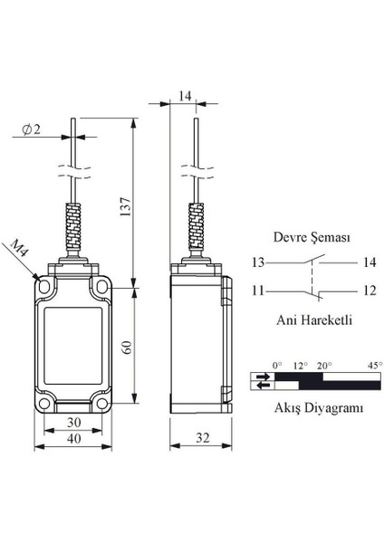 L52K13SOM101 Acısal Hark Spiral Telli Çok Yönlü Kol fiyatları