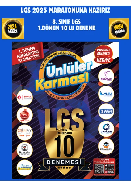 Ünlüler Karması 1. Dönem Tüm Dersler 10'lu Deneme 2023