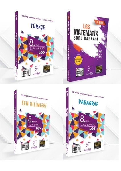 Karekök Yayınları LGS Türkçe + Matematik + Fen Bilimleri + Paragraf
