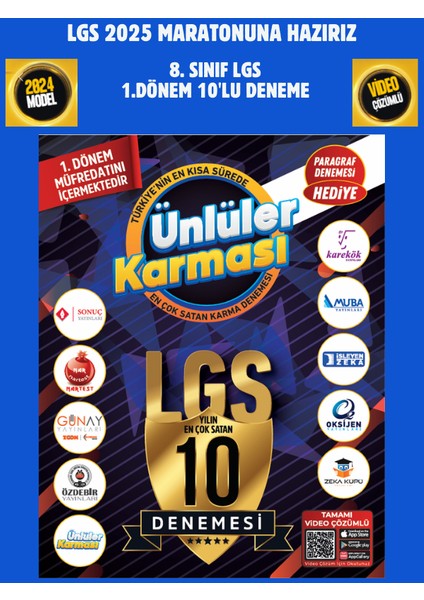 8. Sınıf LGS 1. Dönem Deneme Seti