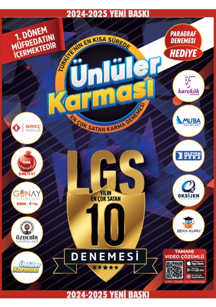 8. Sınıf LGS 1. Dönem Deneme Seti