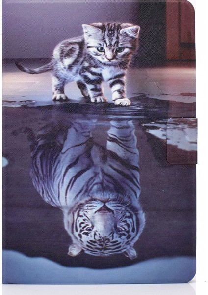 Lenovo Tab P11 Gen 2 Kedi ve Kaplan Çizim Pu Tablet Kılıfı (Yurt Dışından) fiyatları