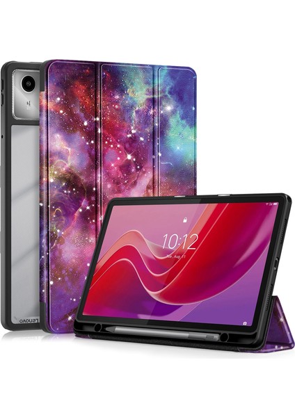 Lenovo Tab M11 / Xiaoxin Pad 2024 Samanyolu Boyalı Deri Tablet Kılıfı (Yurt Dışından)