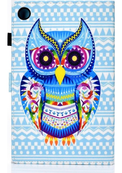 Lenovo Tab M10 Plus Desenli Deri Lenovo Tab M10 Plus TB-X606 Baykuş Tablet Kılıfı (Yurt Dışından) fırsatları