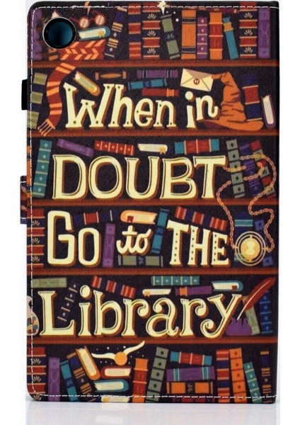 Lenovo Tab M10 Plus Desenli Deri Lenovo Tab M10 Plus TB-X606 Kitaplığı Tablet Kılıfı (Yurt Dışından) fırsatları