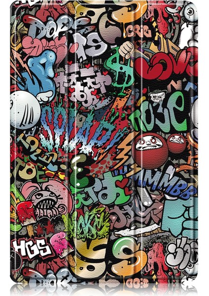 Lenovo Tab P12 12.7 2025 Graffiti Deri Tablet Kılıfı (Yurt Dışından) modelleri