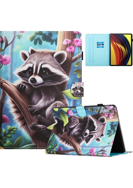 Lenovo Tab P11 Gen 2 Rakun Akıllı Deri Tablet Kılıfı (Yurt Dışından)