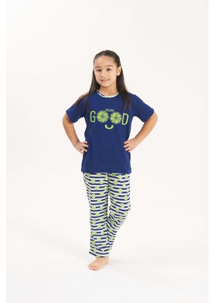 Viskon 2'li Kız Çocuk Pijama Takımı