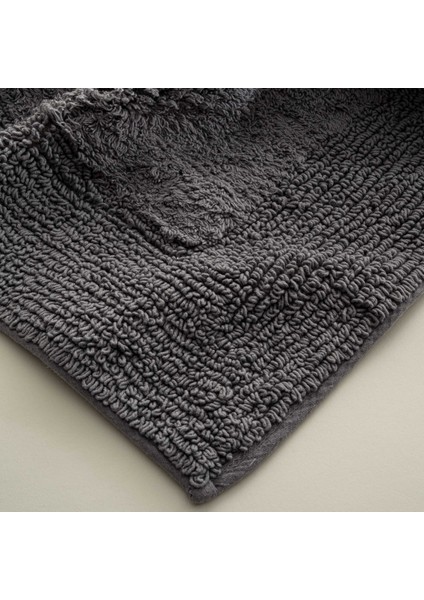 Petra 2'li Banyo Paspas Seti %100 Karde Pamuk Antrasit 60X90-40X60 fiyatları