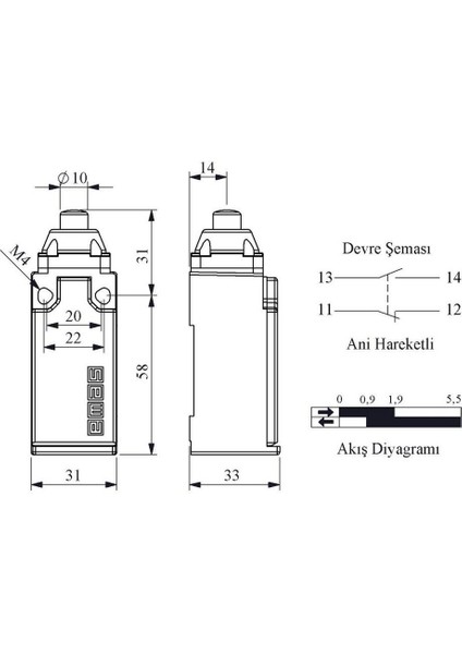 L51K13PUM211 Dogrusal Hareketli Metal Pim ( Metal Gövdeli )