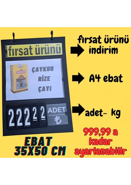 35X50 Ebat Pvc  Etiket (Fiyat Etiketi ) (Insörtlük)