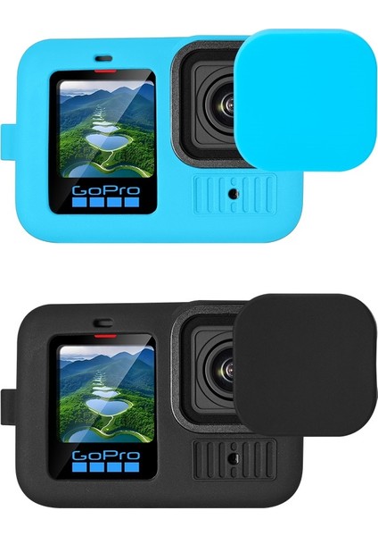 Gopro 13 Uyumlu Silikon Koruma Kılıfı Bileklikli Soft Case Black Siyah