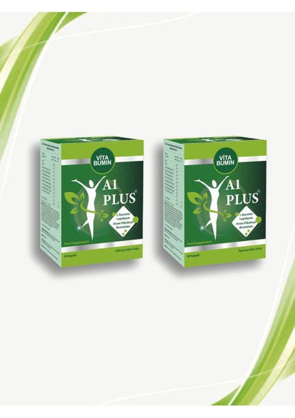 Vitabumin A1 Plus L-Carnitine Lepidium - Bitkisel 30 Kapsül x 2 Adet modelleri
