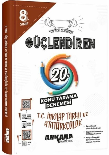 8. Sınıf T.C. İnkılap Tarihi ve Atatürkçülük Güçlendiren 20 Konu Tarama Denemesi
