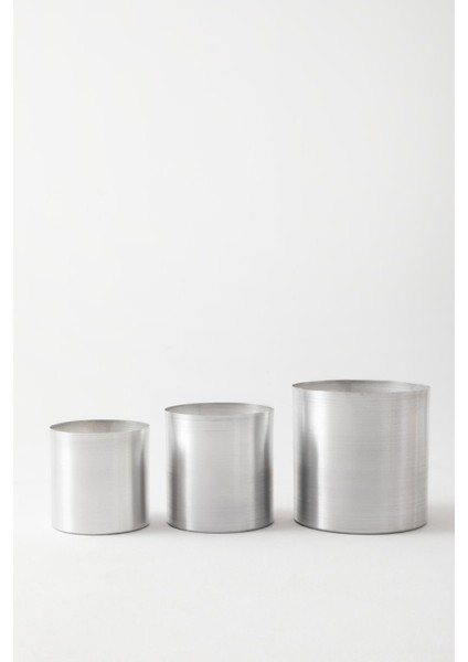 Metal Saksı 3'lü Set