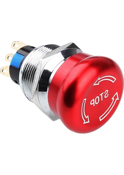 22M-Q1 22 mm Metal Acil Stop Butonu 2no+2nc - Logolu