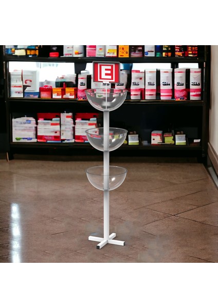 Eczane Standı&eczane Teşhir Rafı&üç Çanaklı Ürün Teşhir Standı