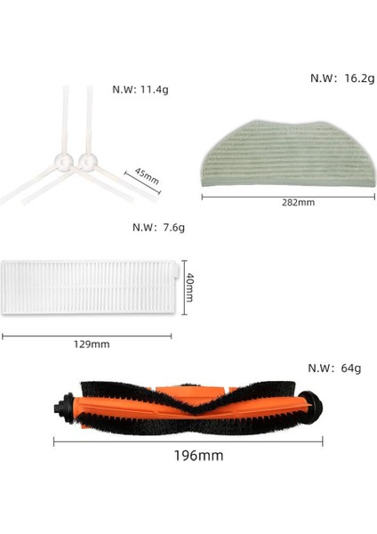 Xiaomi Mijia G1 Mjstg1 Robot Vakum Hepa Filtre Paspas Bezi Su Deposu Toz Kutusu Parçaları (Yurt Dışından)