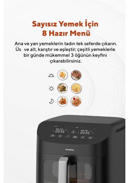 XXL 11 Litre Çift Hazneli Fastfryer (Yağsız Fritöz Airfryer ) HAF-11