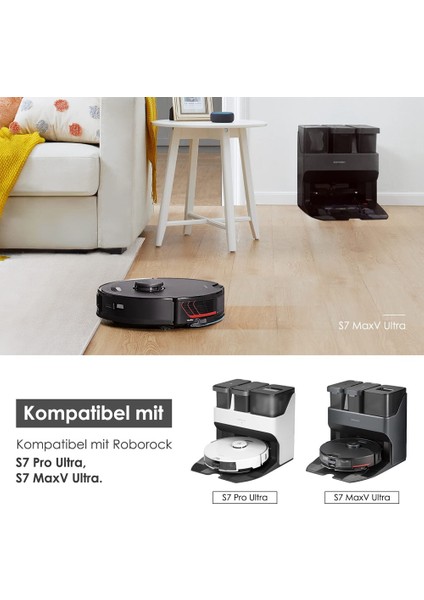 Roborock S7 Pro Ultra/s7 Maxv Ultra Için Aksesuar Seti, 6 x Toz Torbası, Ana Silindir Fırçalı Robot Süpürge Aksesuarları (Yurt Dışından)