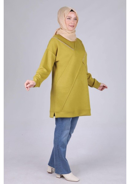 Büyük Beden Tunik Olive OTW20105